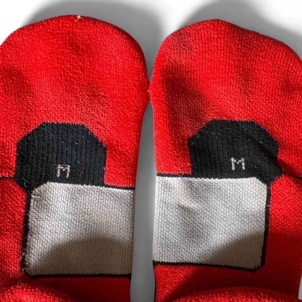 Nike Youth Hyperelite Basketball Crew Socks Red Black Size Medium